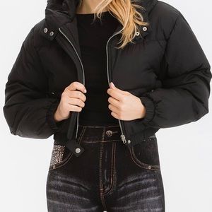 Baddie Puffer Jacket with Hood. Brand New